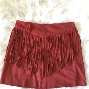 Fringe mini skirt